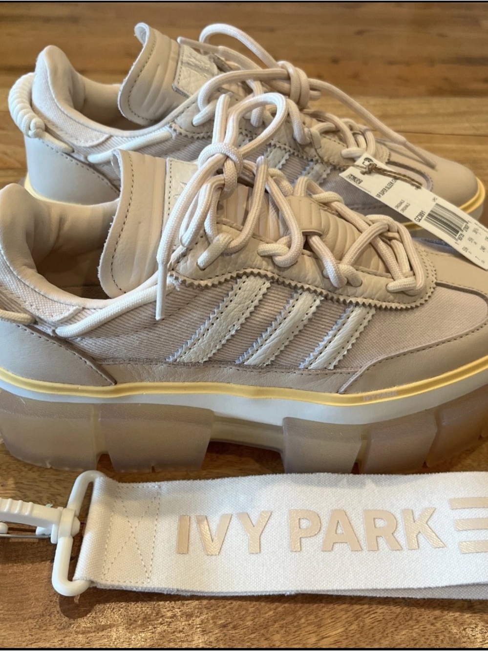 NWT WOMENS ADIDAS X IVY PARK SUPER SLEEK CHUNKY PLATFORM HALO IVORY SHOES 7 2021